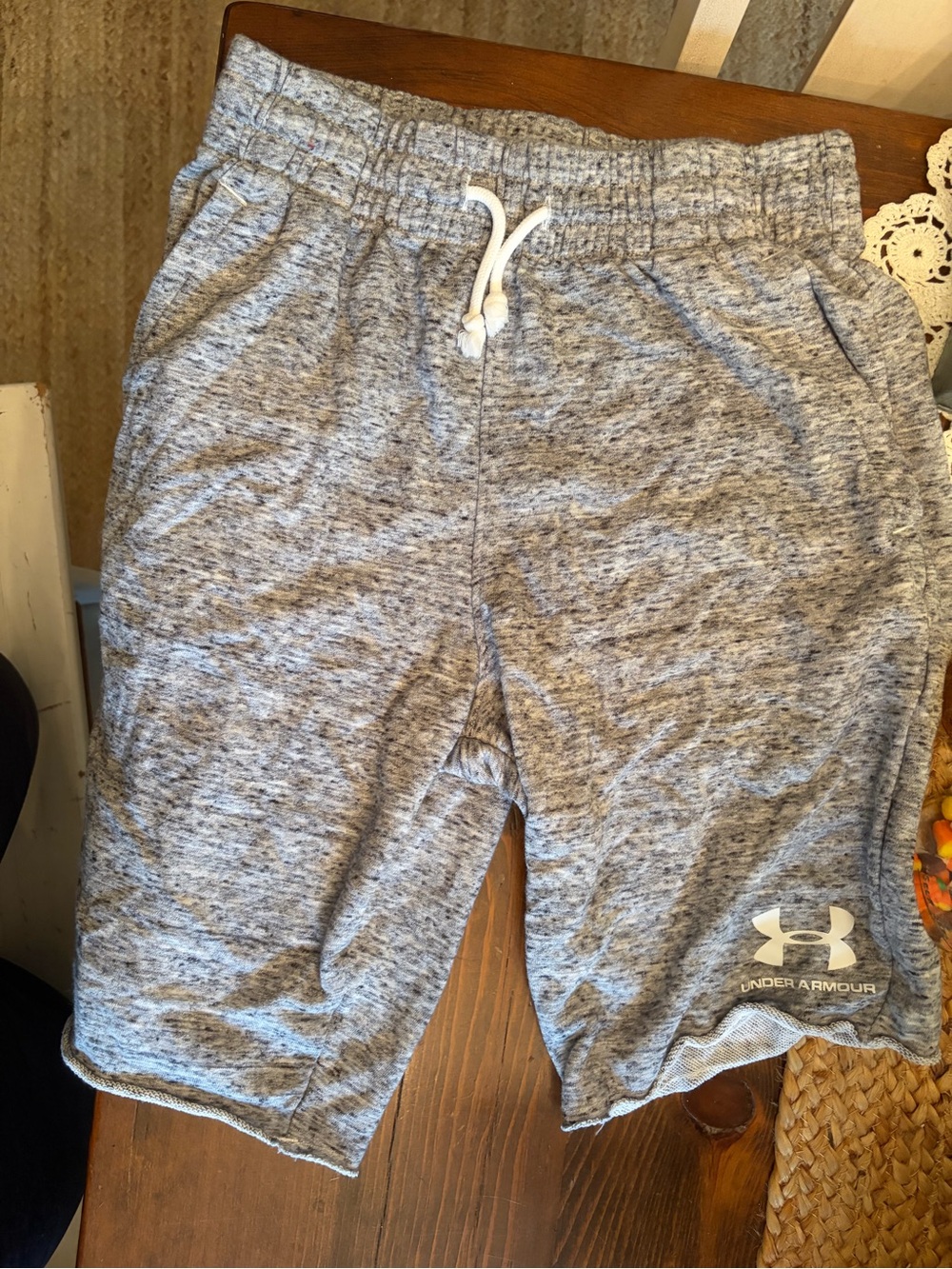 Under Armour Men's Heather Gray Athletic Drawstring Shorts